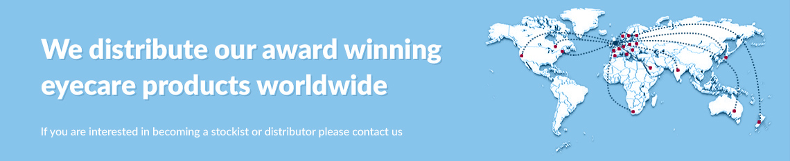 We distribute our award winning eyecare products worldwide